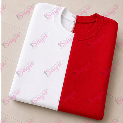 BLANK Split Color Crewneck-ADULT