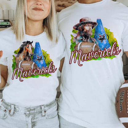 Fort Smith Southside Mavericks Mustang Painted Football/Cheer Shirt/Sweatshirt- Adult
