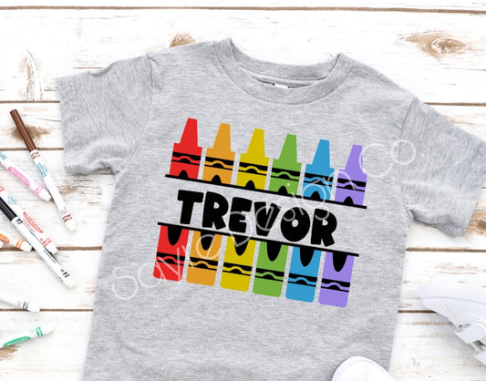 Crayon Bar Custom Name Tee Toddler/Youth