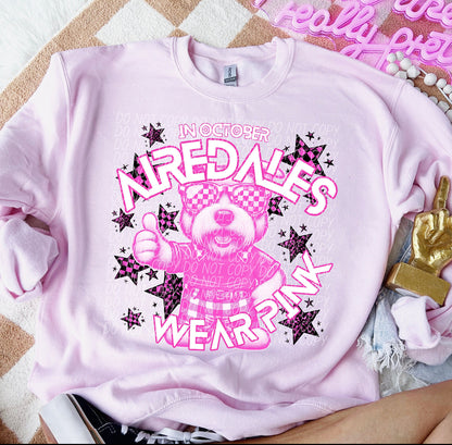 Team Customizable In October Mascot Wear Pink Tee/Sweatshirt