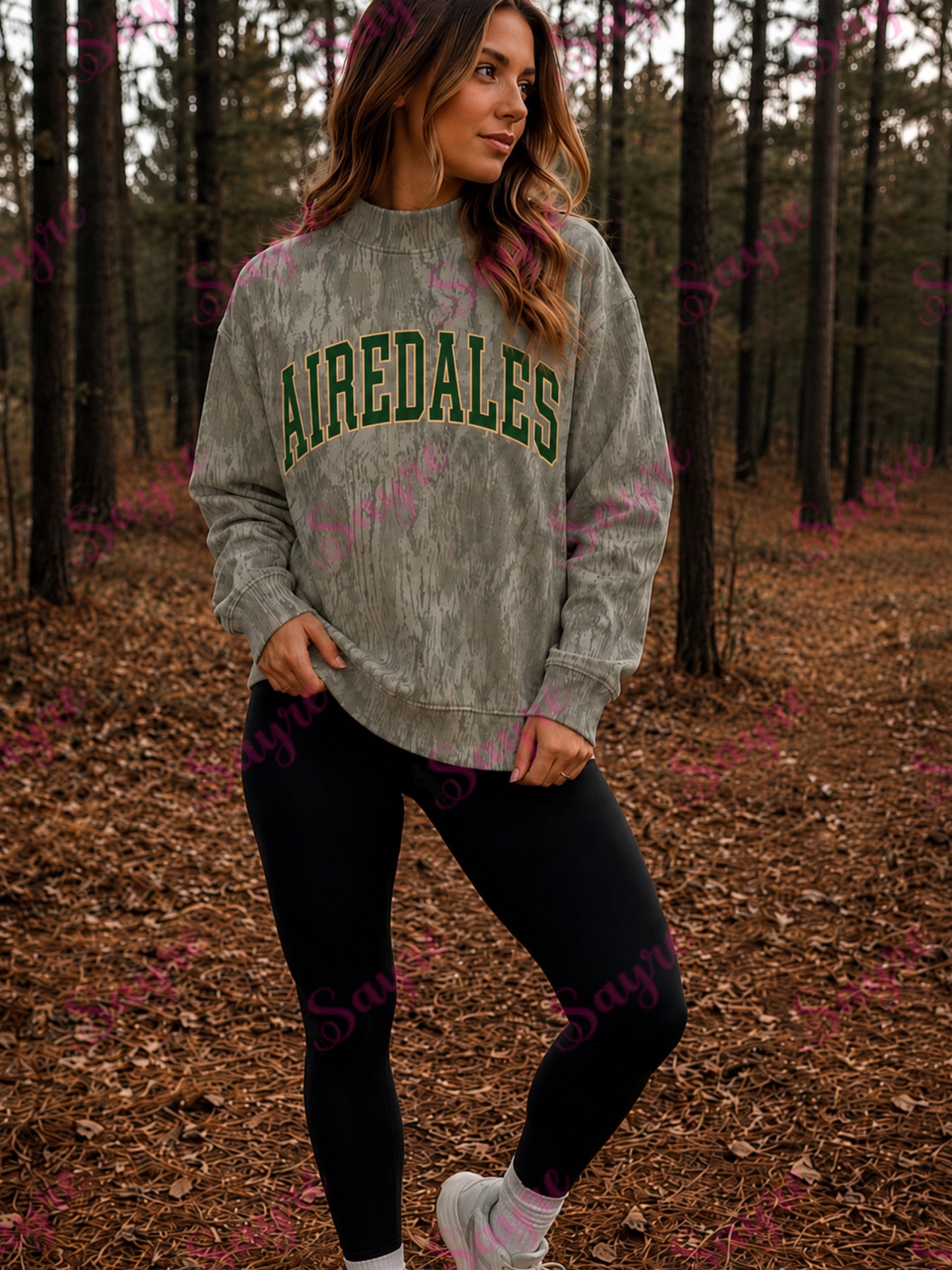 Custom Text Mock Neck SWEATSHIRT ONLY