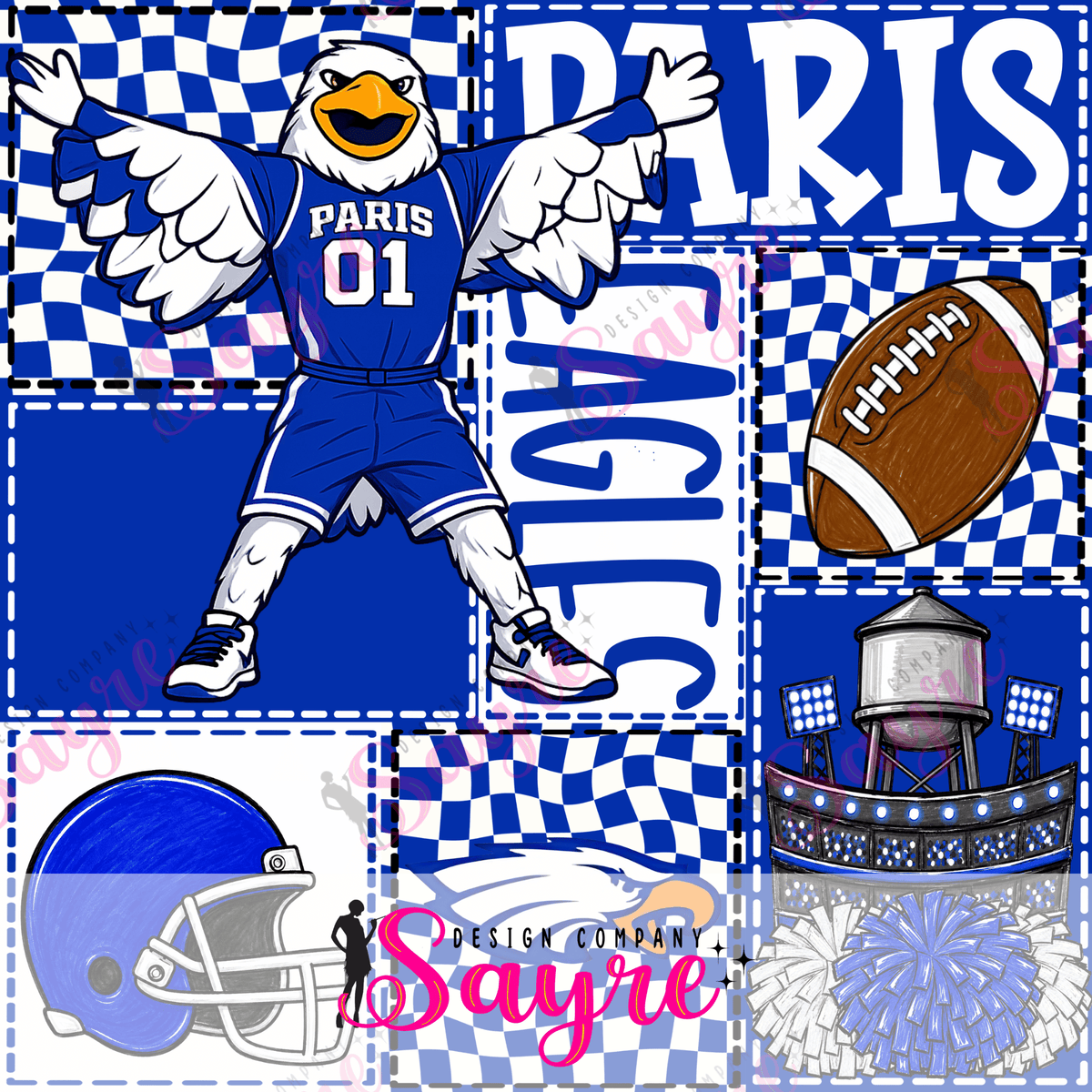 Home Team Bow Patchwork Romper