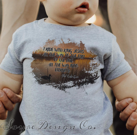 I Ride with King Jesus Tee- 2t-Youth