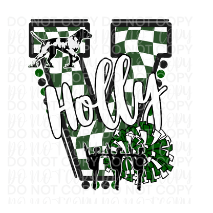 Customizable Dance Team Checkered Letter Shirt/Long Sleeve/Crewneck/Hoodie