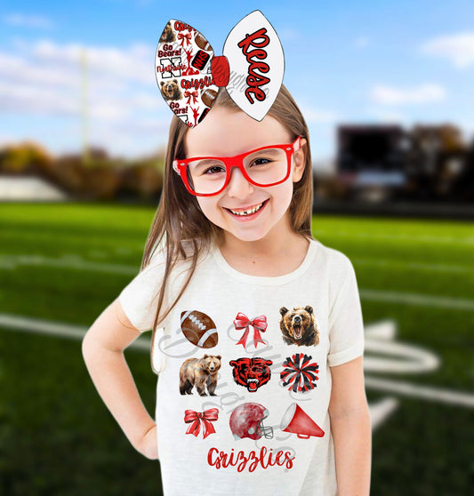 Grizzlies Coquette Shirt & Bow Set Sayre Design Co.