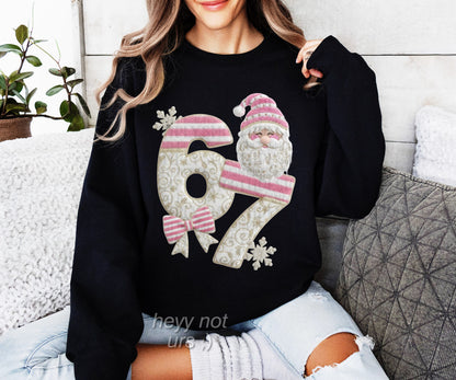 Pink & White Christmas 67 Shirt/Long Sleeve/Crewneck/Hoodie