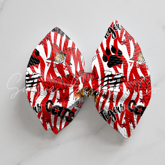 Mansfield Tigers Stripe Bows