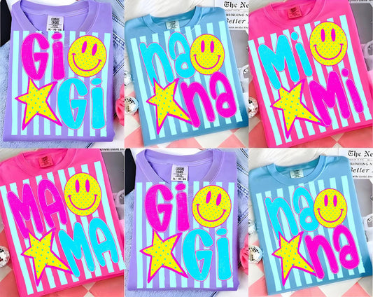 Customizable Neon Smiley Tee/Sweatshirt