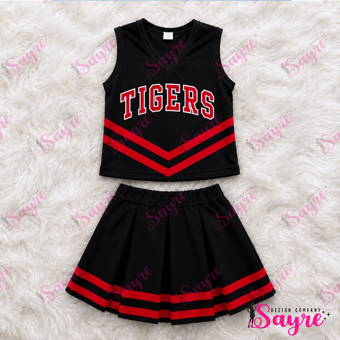 Customizable Striped Cheer Uniforms