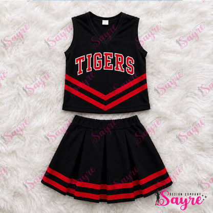 Customizable Striped Cheer Uniforms