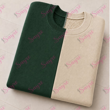 BLANK Split Color Crewneck-ADULT