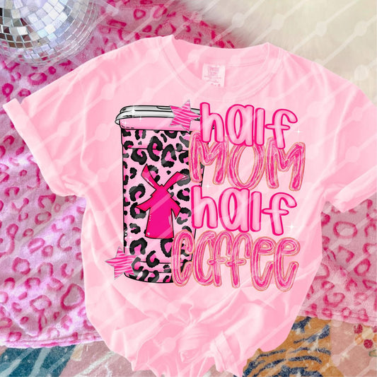 Half Mom Half Coffee Cheetah Dutch Bros Shirt/Long Sleeve/Crewneck/Hoodie