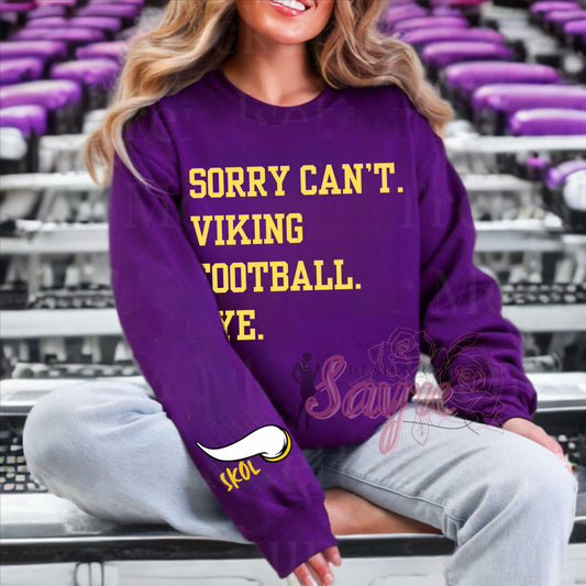 Can’t Viking Football Bye Crewneck