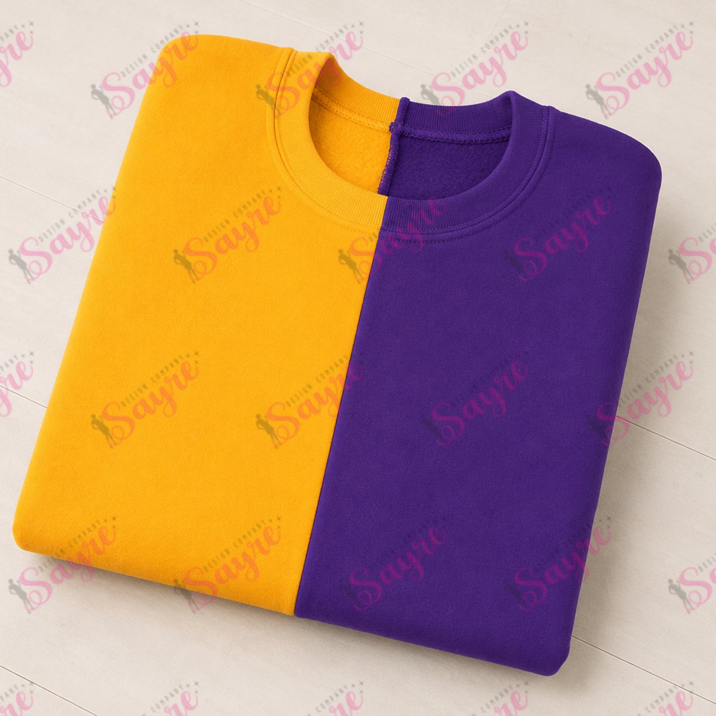 BLANK Split Color Crewneck-ADULT