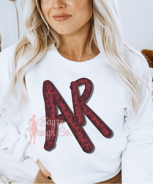Red AR Leopard Shirt Sayre Design Co.