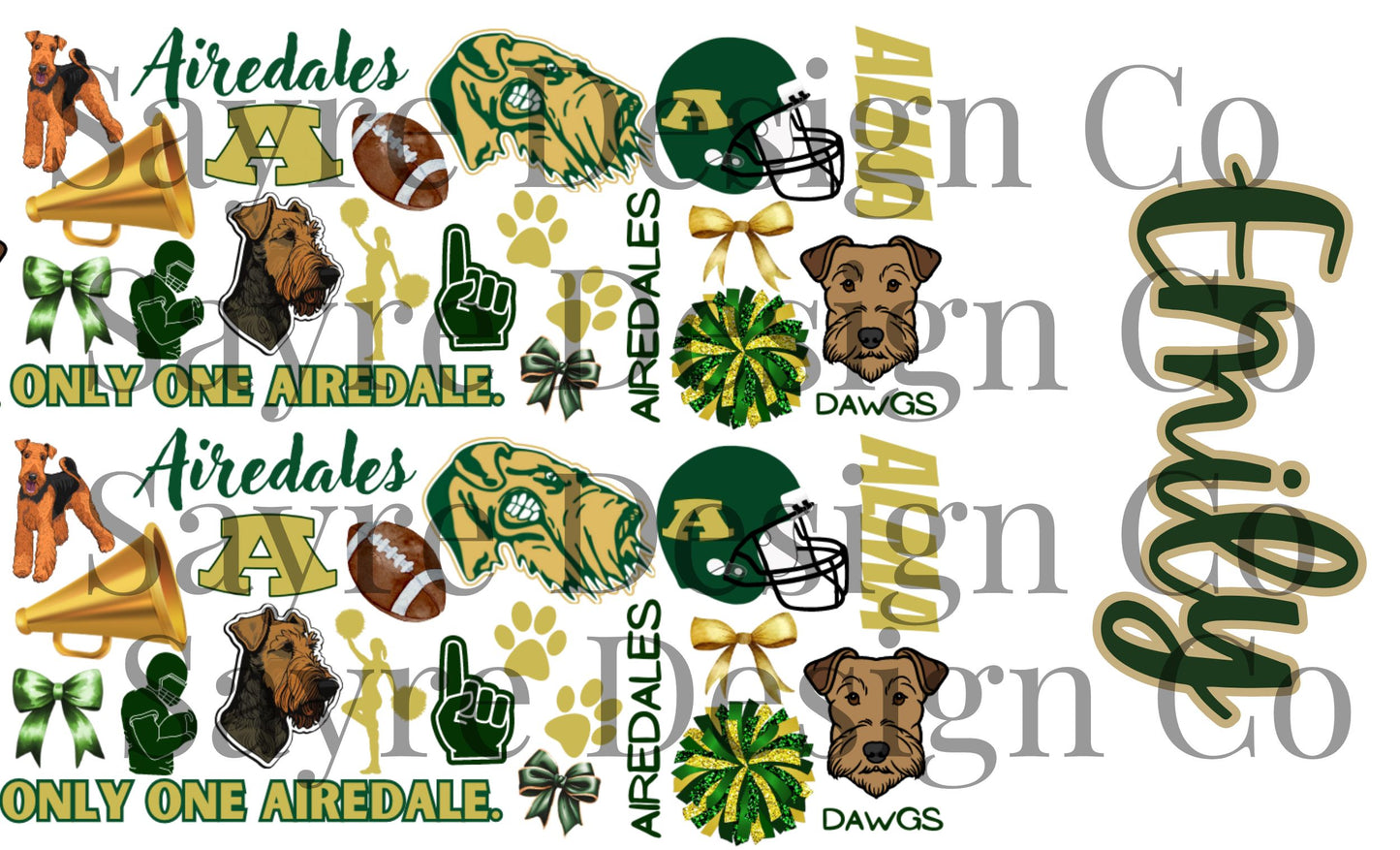 Alma Airedales Name Bow Sayre Design Co.