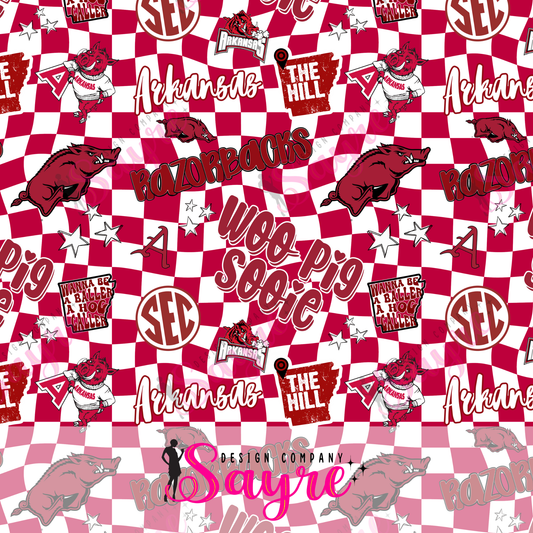 Woo Pig Sooie Checker Seamless Digital File