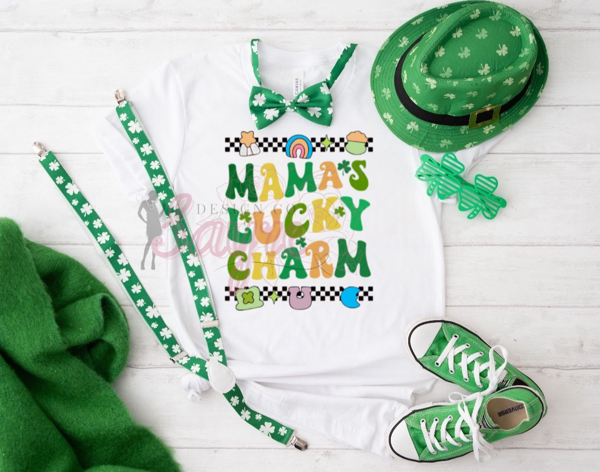 Mama's Lucky Charm Boys Youth T-Shirt/Crewneck