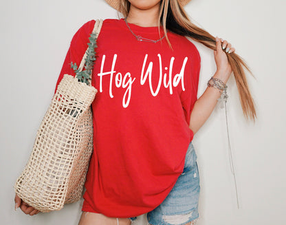 Hog Wild Script Shirt/Long Sleeve/Crewneck/Hood
