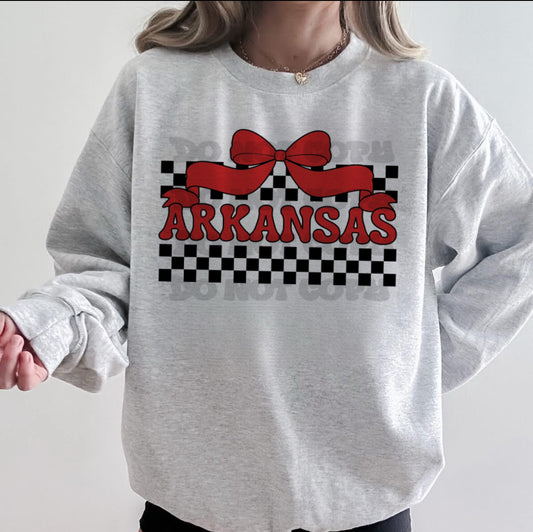 Arkansas Checkered Shirt/Long Sleeve/Crewneck/Hoodie
