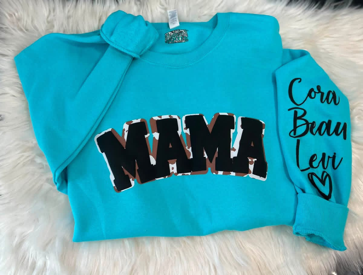 Puff Cow/Leopard Custom Title Long Sleeve/Crewneck- Closes 8/12!