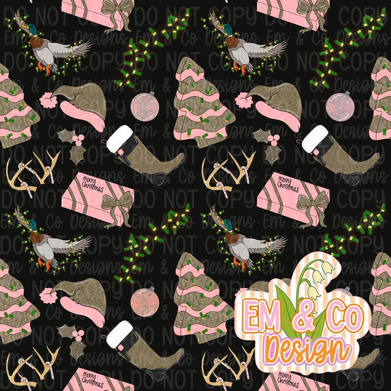 Pink Duck Hunting Christmas Bows