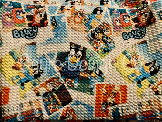 Bluey Family Photos- Bullet Fabric *limited quantity*