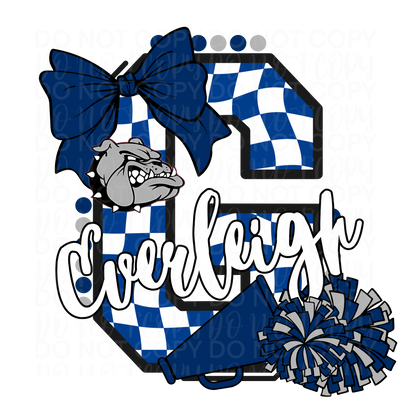 Customizable Cheer Checkered Letter Shirt/Long Sleeve/Crewneck/Hoodie