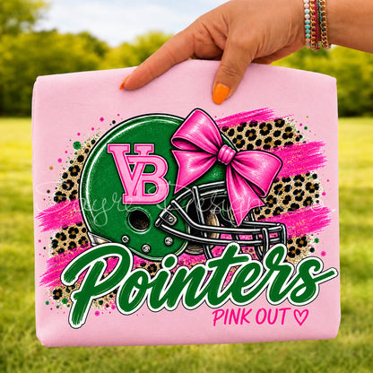 Customizable Pink Out Football Helmet Tee/Crewneck Sweatshirt