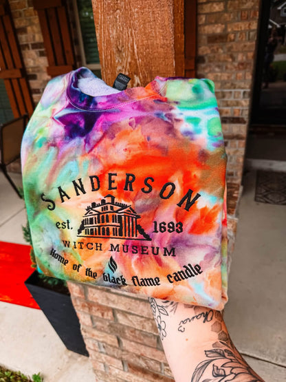 Tie-Dye Sanderson Black Flame Tee/Crew/Hoodie