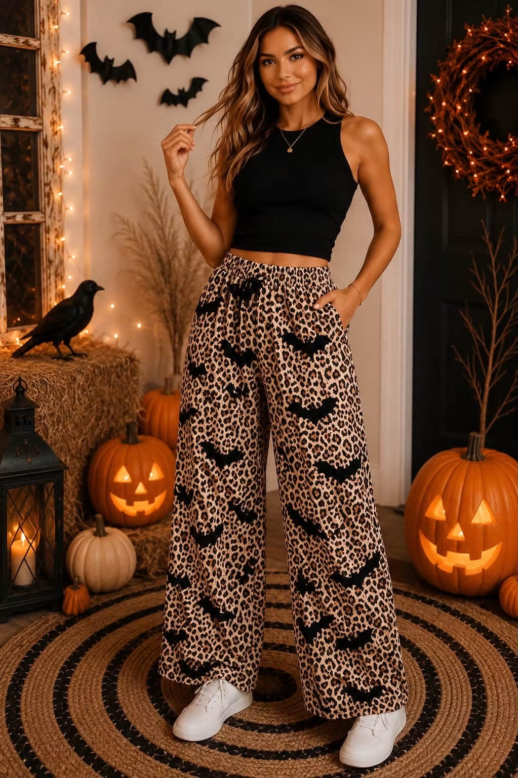 Leopard Bats Lounge Shorts/Pants