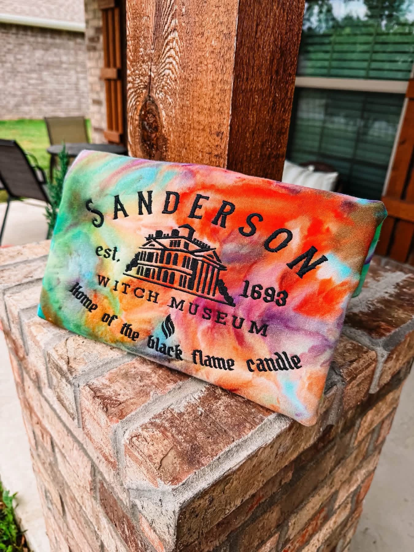 Tie-Dye Sanderson Black Flame Tee/Crew/Hoodie