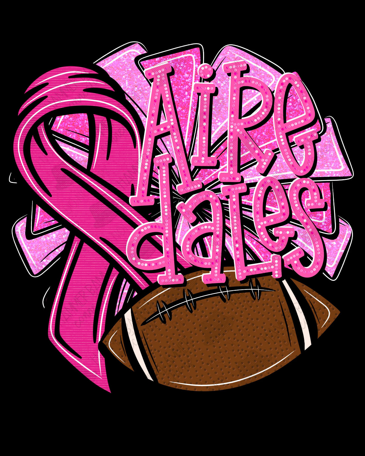 Team Customizable Pom & Football Pink Out Tee/Sweatshirt/Hoodie