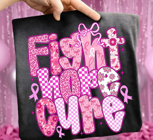 Fight Hope Cure Breast Cancer Awareness Tee/Sweatshirt/Hoodie