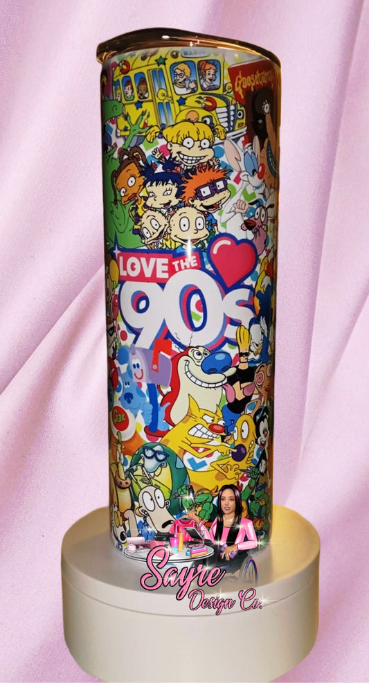 90’s Cartoons Tumbler 20oz Sayre Design Co.