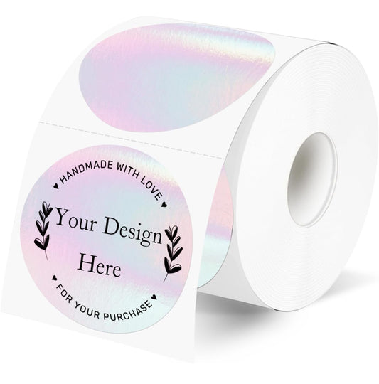 2" Round Pink Tinted Transparent Thermal Stickers