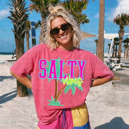 Salty Vibes Palm Tree Tee/Tank