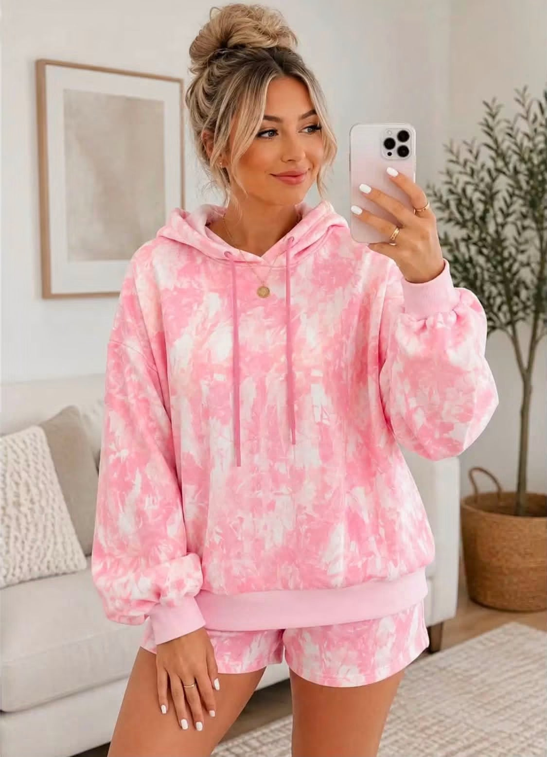 Pink Tie-Dye Lounge Set