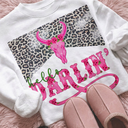 Pink Girly Hello Darlin’ Shirt/Sweatshirt