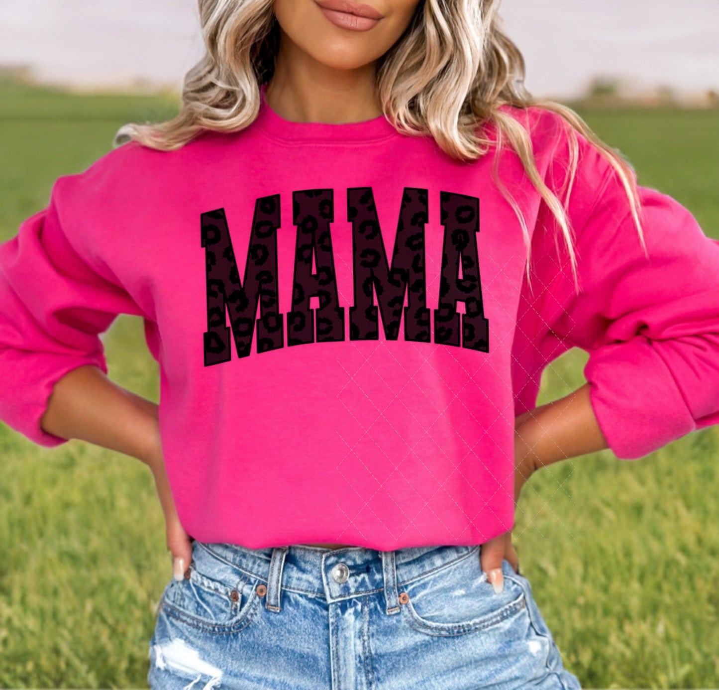 Black Leopard Mama Shirt/Sweatshirt *ANY color!*