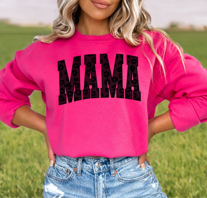 Black Leopard Mama Shirt/Sweatshirt *ANY color!*