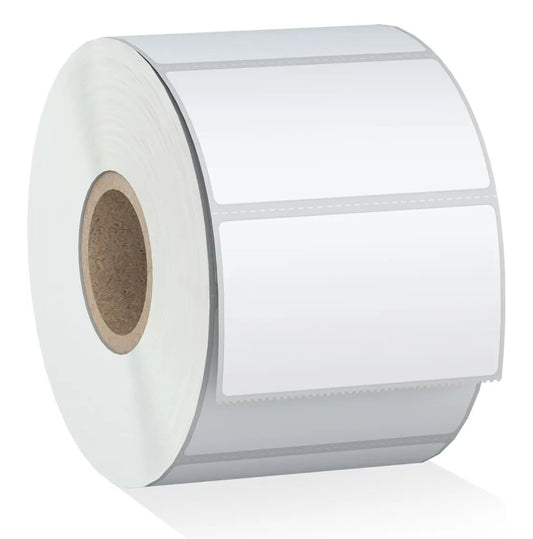 2.25"x1.25" Rectangle White Matte Thermal Stickers