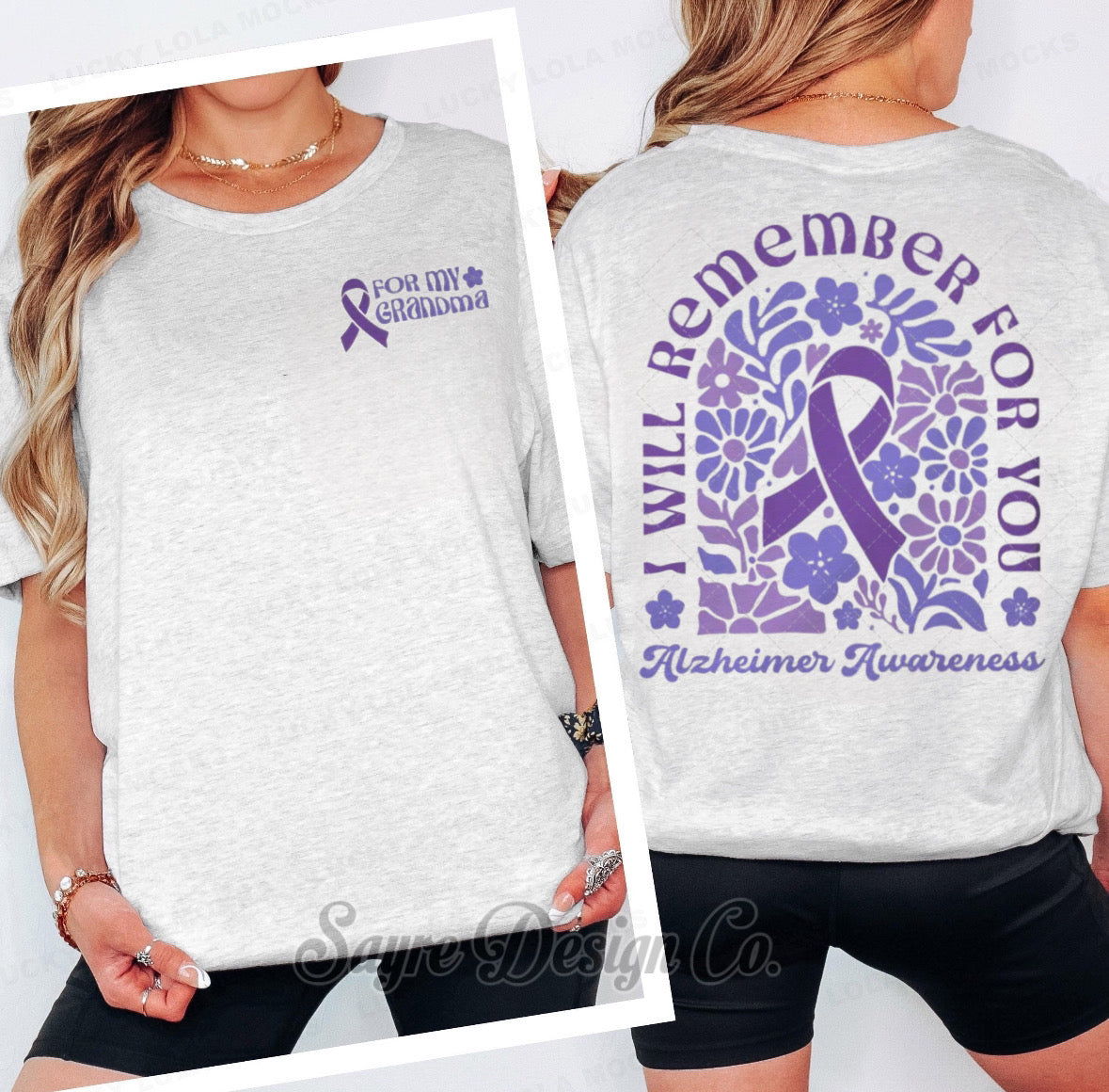 Customizable Arch Alzheimer’s Awareness Tee/Crewneck Sweatshirt-Adult