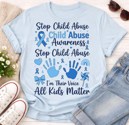 Handprint Child Abuse Awareness Onesie/Shirt/Long Sleeve/Crewneck