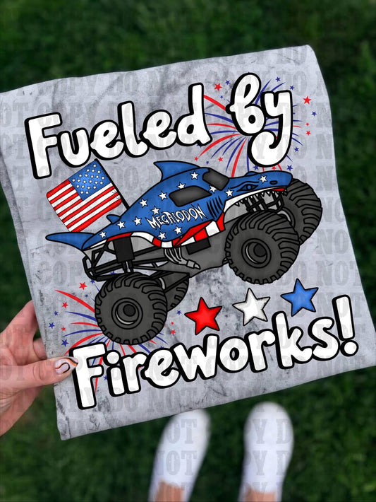 Monster Truck Fueled by Fireworks Onesie/Shirt/Tank