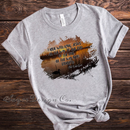 I Ride with King Jesus Tee-Adult