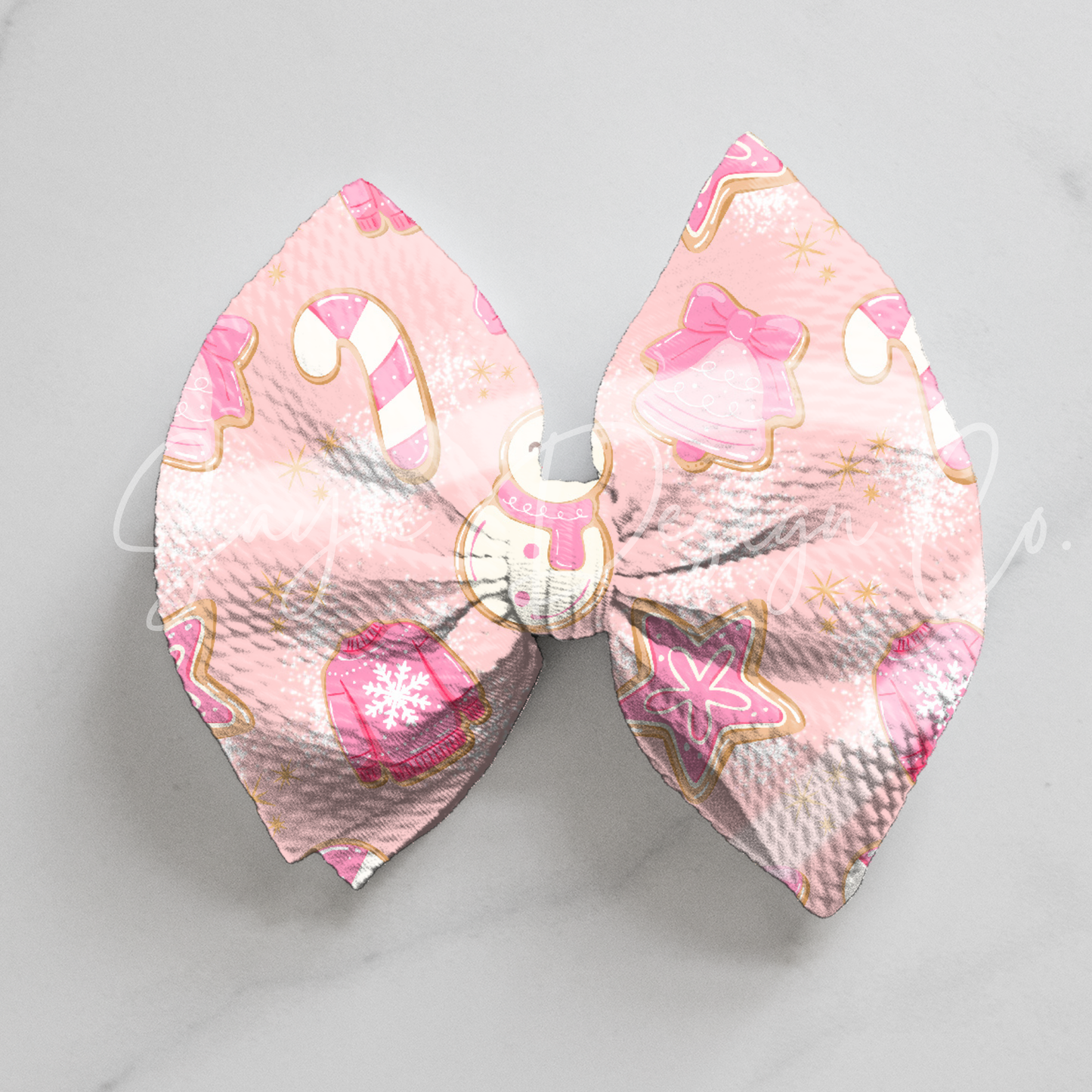 Pink Christmas Cookie Bows