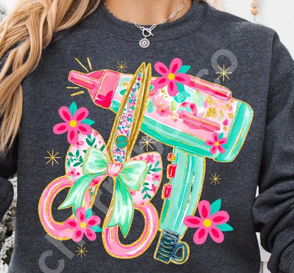 Pastel Hair Dresser Tools Shirt/Long Sleeve/Crewneck/Hoodie