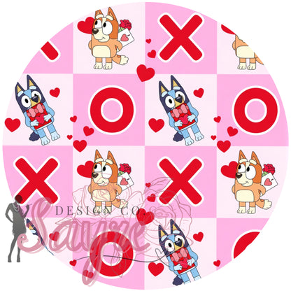 Pink Check Bluey Valentine’s Day 0/3M-Adult 4XL