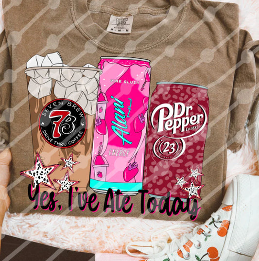 Pink Slush, Dr Pepper, 7 Brew I Ate Today Tee